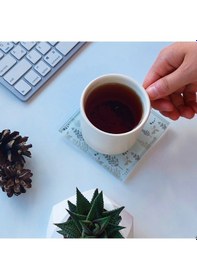 Resim Decorita Cam Bardak Altlığı 4'lü Takım Cervus Deer 10 CM x 10 CM Çok Renkli 