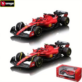 Resim Burago 2023 1:43 ölçekli Ferrari SF23 #16 ve #55 Alaşım Yarış Arabası Döküm Model Araba Süs Koleksiyon Hediyesi, Cadılar Bayramı, Yılbaşı Hediyesi 