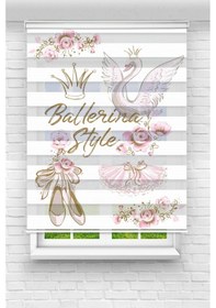 Resim Perdecizade Enxboy Ballerina Dijital Baskılı Zebra Perde-cocuk Odası-stor Perde Pz-2590 Renkli 