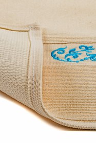 Resim Giz Home Moon Kaydırmaz Taban Yıkanabilen Banyo Paspası 80x120 Turkuaz Nakışlı 