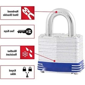 Resim Anahtarlı Dış Mekan Asma Kilit, 2 Adet Set 