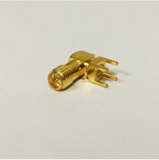 Resim RP SMA Dişi PCB L Konnektör Devre Bord Konnektörü 
