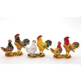 Resim Swarovski Taşlı 2'li Tavuk Model 1 