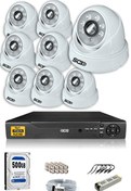 Resim 8 Kameralı 5 MP Sony Lensli 1080p FHD Cepten İzle 500 İç Güvenlik Kamerası Sistemi D-2028HD-SET8-500 IDS