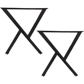 Resim CVTdesign Metal Masa Ayağı Ahşap Masif Çalışma Yemek Masası Ayağı Pingolu Metal Masa Ayakları 
