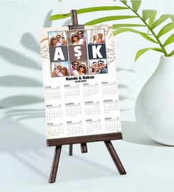 Resim Kişiye Özel 15X21 Cm Fotoğraflı Aşk Temalı Şövaleli 2022 Takvim-1 