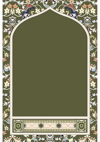 Resim Diz Acıtmayan Yumuşak Süngerli Seccade Ve Namazlık Yeşil 