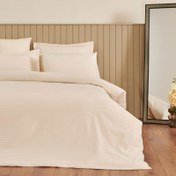 Resim Nuvomon 4 Yastıklı Saten Nevresim Takımı - Ekru 