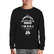 Resim Muhammad Ali - Sting Like a Bee Siyah Çocuk Sweatshirt 