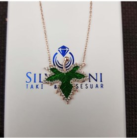 Resim Silverfoni 925 Ayar Gümüş Ilkbahar Çınar Yaprağı Kolye 