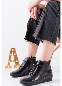 Resim Aymood Fermuarlı Kadın Bot Siyah 