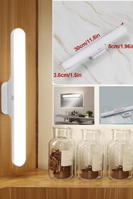 Resim TechnoStation Led 5W Şarjlı Mıknatıslı Dokunmatik LED Aplik Işıldak Makyaj Kitap Okuma Işığı Mıknatıslı 