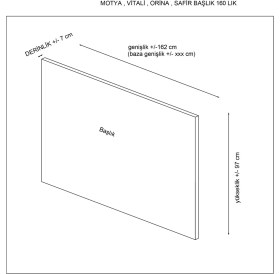 Resim Minar Vitalia Baza Başlığı - Açık Gri 