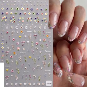 Resim 2 adet İlkbahar Küçük Çiçek Oyma Tırnak Sanatı Stickerları, Yaz Küçük Çiçek Tırnak Sanatı Kararları, 5D Tutkal Tırnak Sanatı Kendinden Yapışkan Dekoratif Aksesuarlar, Akrilik Tırnaklar, Hanımlar ve Kızlar Tırnak Sanatı Malzemeleri, Tatil Hediyeleri 