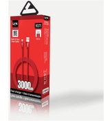 Resim Linktech K571 Micro Usb Data/şarj Kablosu Örgü Metal Başlı 3mt 