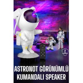 Resim Luord-Store Çocuklara Özel Projeksiyon Astronot Lamba Speaker Sevimli 