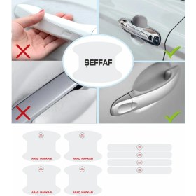 Resim Ototime Tesla Araçları Için Uyumlu Kapı Içi Çizik Önleyi Seti 8'li 