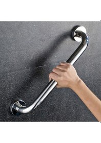 Resim Q 19 30cm Paslanmaz Parlak Bedensel Engelli Banyo Wc Küvet Yanı Tutunma Barı Tutamak Parlak Krom 