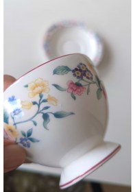 Resim Bone China England Marguerite Desenli Çay Fincanı 2 Parça 