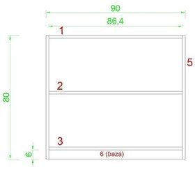 Resim Rafkestir Alina Suntalam Kitaplık Ufak Boy Antrasit ( Mat ) 