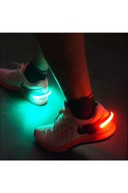 Resim gaman Bisiklet Koşu Yürüyüş Ayakkabı İkaz Lambası 2 Mod 2 Adet Pilli Kırmızı 