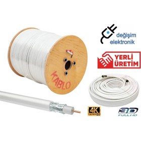 Resim wiisat 20 Metre Uydu Çanak Anten Kablosu Hazır Uçlu 