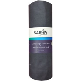 Resim Sarev Ranforce Fitted Çarşaf Seti Çift Kişilik Antrasit 160x200 cm 