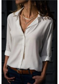 Resim Dokuma Viskon Kumaş Efsane Gömlek Beyaz 