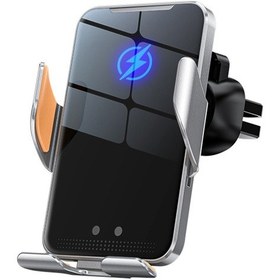 Resim Butu C9 Araç Kablosuz Şarj Cihazı Gümüş 