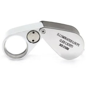 Resim - Kontrol, Için Özel Kutulu Metal Işıklı Lup 30x21 