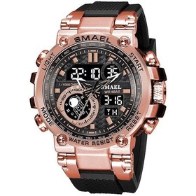 Resim Smael Erkekler İzle Dijital Su Geçirmez Saat Erkekler Ordu Askeri Saatler Led Erkek Kol Saati 1803 Spor İzle Relogio Masculino Rose Gold No Package 