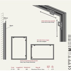 Resim Gürçay Led Işıklı Banyo Aynası 60*90Cm Şeffaf 