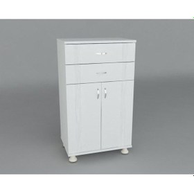 Resim Lake Set Altı Banyo Mutfak Kiler Dolabı Beyaz Çift Çekmeceli- Üc 