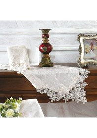 Resim Royal Nazik Frezya Kadife Oda Takımı Pudra Renk 5 Parça Kadife 