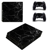 Resim Kt Grup Siyah Mermer Deseni Playstation 4 Pro Uyumlu Full Sticker Kaplama 