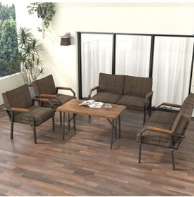 Resim Mygusi Hayal Kanepe Koltuk Takımı Metal - 2+2+1+1+masali Kahve 