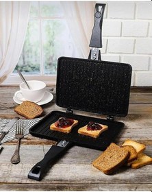 Resim Oms 3773 Döküm Ocak Üstü Tost Makinesi 23x17cm 