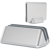 Resim Cbtx Ls-02 Dikey Dizüstü Bilgisayar Sehpası Dizüstü Bilgisayarlar/tabletler İçin Çift Dik Masaüstü Standı Tutucu Şarj Braketi - Gümüş 