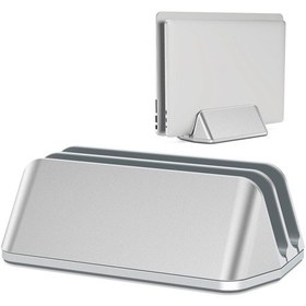 Resim Cbtx Ls-02 Dikey Dizüstü Bilgisayar Sehpası Dizüstü Bilgisayarlar/tabletler İçin Çift Dik Masaüstü Standı Tutucu Şarj Braketi - Gümüş 