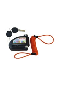Resim 110 Db Motosiklet Alarmlı Disk Kilidi Hatırlatma Kablolu Yuvarlak Ve Düz Kilit 