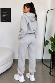 Resim YAKAMEL Kadın 3iplik Şardonlu Şık Günlük Ve Spor Oversize Eşofman Takımı 