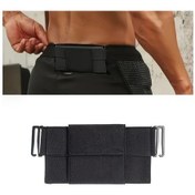 Resim Honeybeeshop 2 Adet Minimalist Bel Çantası Dayanıklı Nylon Koşu Spor Hipster Bag Siyah 