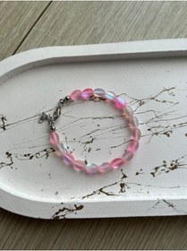 Resim PelvedDesign Pembe Termal Kuvars Bileklik Doğal Taş 