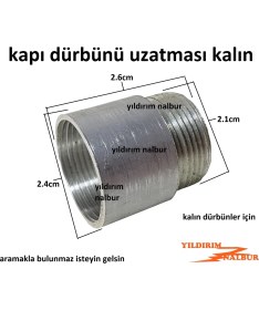 Resim Yıldırım Kapı Dürbünü Uzatması Kalın Dürbünler Için Uzatma Aparatı Ince Diş 