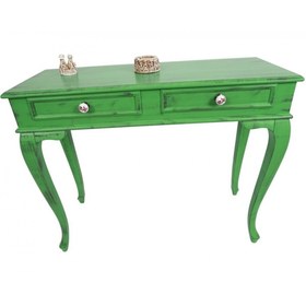 Resim Evim Hizmet Lükens 120 Cm Çekmeceli Yeşil Eskitme Dresuar Makyaj Masası 