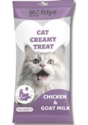 Resim Mofelya Yüksek Proteinli Tavuklu & Keçi Sürlü Krem Kedi Ödül Maması 15 Gr 4'lü 