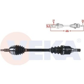 Resim Renault Latitude 1.5 Dci K9k Ön Sol Aks Komple - 8200908694 - Veka 