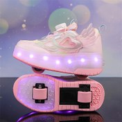 Resim Açık Hava Sporları İçin Moda Paten, LED Işıklı Ayakkabılar, USB Şarj Edilebilir Renkli Parlayan Ayakkabılar, Nefes Alabilen ve Aşınmaya Dayanıklı, Tüm Yıl Açık Hava Aktiviteleri İçin Uygun. 