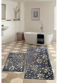 Resim Yaprak Antrasit Tavşan 2li Altın Varaklı Kumaş Soft Gold Peluş Ba Antrasit 