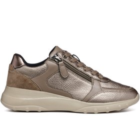 Resim Women Women Mink Spherica Lace-Up Thick Sole Leather Sneaker 